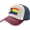 LGBT-121, variant on Progress Pride Rainbow LGBT,LGBTQ Transgender Gay Flags Cowboy Hat Women Men Vintage Washed Baseball Cap Dark Red