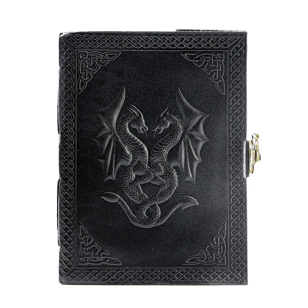 Handmade Leather Double Dragon Journal/Writing Notebook Diary/Bound ...