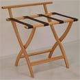 thumbnail image 1 of Wooden Mallet LR4-LOBRN WallSaver Luggage Rack in Light Oak with Brown Webbing, 1 of 1