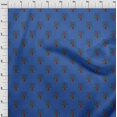 thumbnail image 3 of oneOone Polyester Lycra Medium Blue Fabric Leaves & Floral Block Sewing Craft Projects Fabric Printed By Yard 56 Inches Wide, 3 of 4