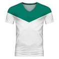 thumbnail image 2 of BOBOGOJP T-Shirt Homme Manches Courtes Col Rond (Vert,TTG), 2 of 5