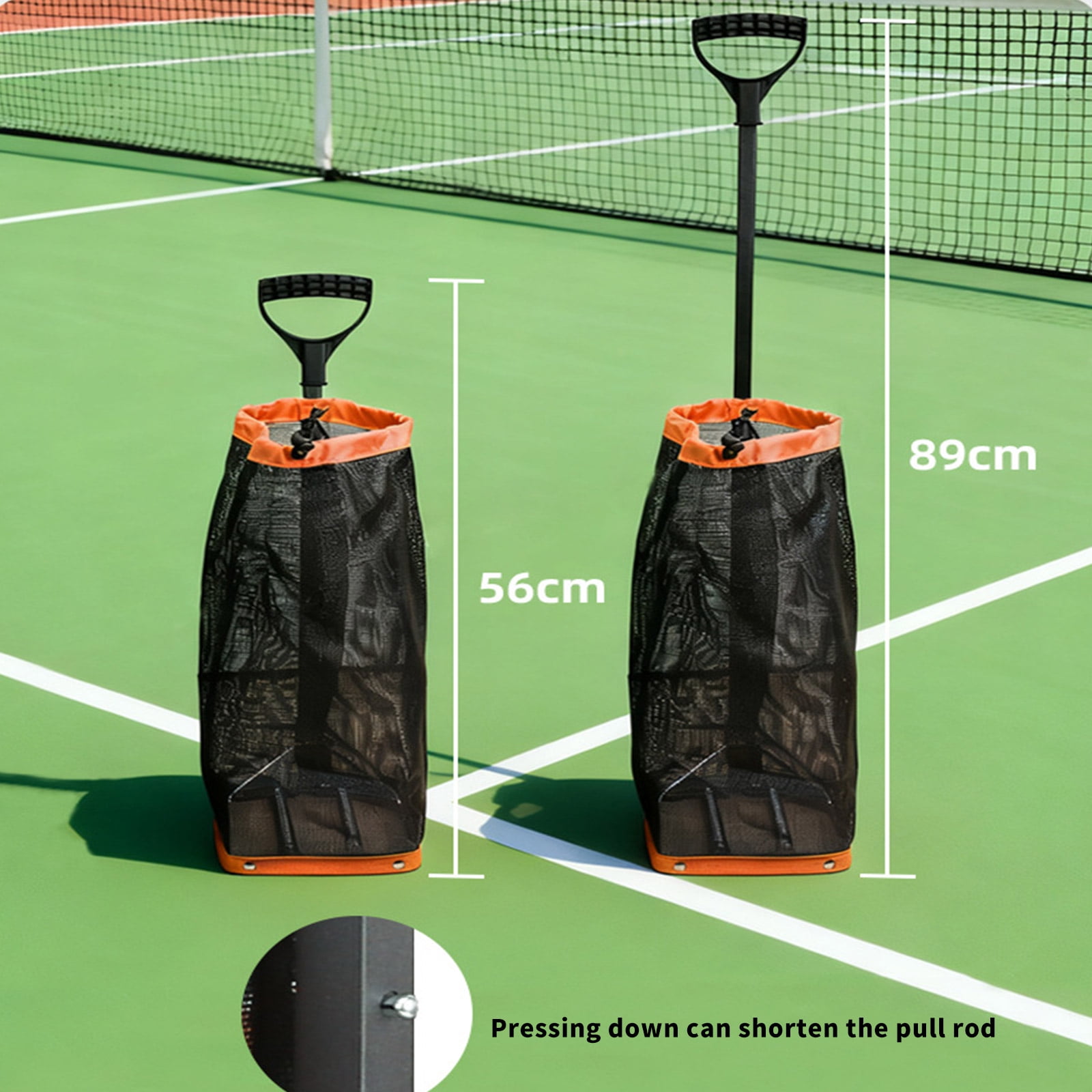 Time Saving Collector 50% Faster Pickup Increases Practice Time by 20% for Pickleballs and Tennis Efficiency
