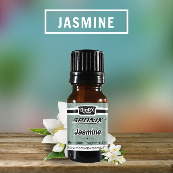 Jasmine Fragrance Oil 10 mL (1/3 Oz) Aromatherapy - 100% Pure Organic Aromatic Premium Essential Scented Perfume Oil by Sponix Made in USA