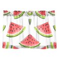 thumbnail image 7 of Yayeee Kitchen Curtains Tier Pair Light Filtering 27"x36" Rod Pocket Short Cafe Window Panel, Cartoon Watermelon, 7 of 7