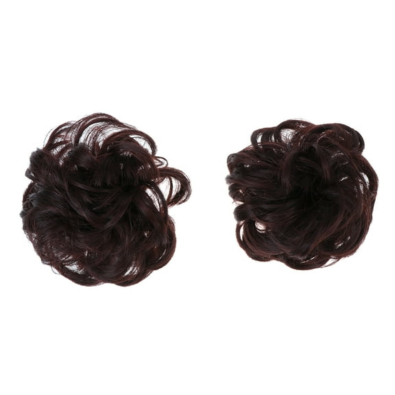 Yardwe Artificial Hair Bun Women Wig Hair Ring High Temperature Fiber 2Pcs