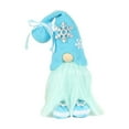 thumbnail image 2 of YIMWNYI Blue Gnome Doll with Snowflake Hat, Decorative Ornaments, Faceless Gnome Figurine, Christmas Home Décor, Unique Holiday Decoration, Plush Gnome Décor, 2 of 6