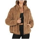 thumbnail image 2 of Chaquetas y abrigos casuales sin capucha de manga larga para mujer, chaqueta de color liso a la moda, abrigo corto informal de manga larga con botones, abrigo de invierno para el hogar, abrigo para mu, 2 of 9