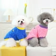 thumbnail image 5 of 2 Pieces Dog Sweaters for Small Dogs, Fleece Clothes, Winter Warm Puppy Sweaters, Pet Cat Clothing(Blue+Pink) - S, 5 of 6