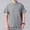 Dark Gray, variant on Men's Short Sleeve Camp Shirt, Casual Linen Blend Button Down with Multiple Pockets, Relaxed Fit Stand Collar for Outdoor and Daily Wear