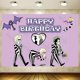 thumbnail image 3 of Banner de Beetlejuice It's Showtime, telón de fondo, película clásica de terror, decoraciones para fiestas de cumpleaños de Halloween y suministros para el hogar, vinilo, 3 of 5
