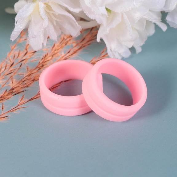 Luxshiny 5Pcs Pink Silicone Finger Ring Fashion Ring Durable Material for Everyday Wear
