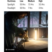 Goal Zero 500 Lumen Torch Light, Multi-Use Weatherproof LED Flashlight and Solar Lantern - Portable Rechargeable Spotlight and Floodlight with Built-In Solar Panel