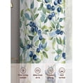thumbnail image 6 of Sheer Curtains 96 Inches Long 2 Panels, Farm Plant Blueberry Fruit Rod Pocket Curtain Voile Draperies, Green Watercolor Leaves Light Filtering Window Treatment for Living Room Kitchen Bedroom, 6 of 8