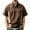 Coffee, variant on Mens Knit Polo Half Zip Color Short Sleeve Mens Spring Shirt,Purple,M