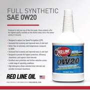 Red Line 11804 SAE 0W20 Fully Synthetic Motor Oil - 1 Quart (12 Pack)