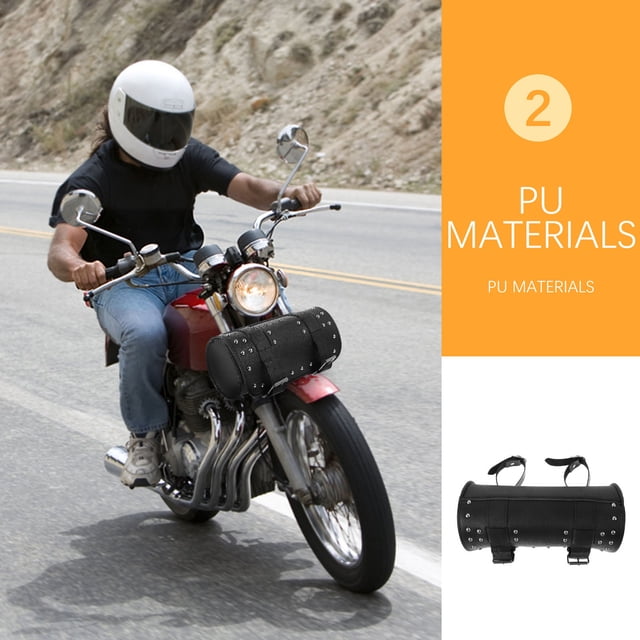 YSNOOWE Bolsa Para Motocicleta De Cuero PU Con Organizador Para Herramientas Resistente Y Duradera