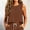 Brown women sleeveless crop top a1, variant on SSZMDLB Women Sleeveless Crop Top Round Neck Solid Basic Tank Top Casual Summer Tops Slim Fit Holiday Outfits Workout Clothes, Army Green M