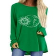 thumbnail image 1 of T-shirt à Manches Courtes pour Femmes, Hauts Grande Taille, Tunique Décontractée à Col en V, Blouse Ample, 1 of 2
