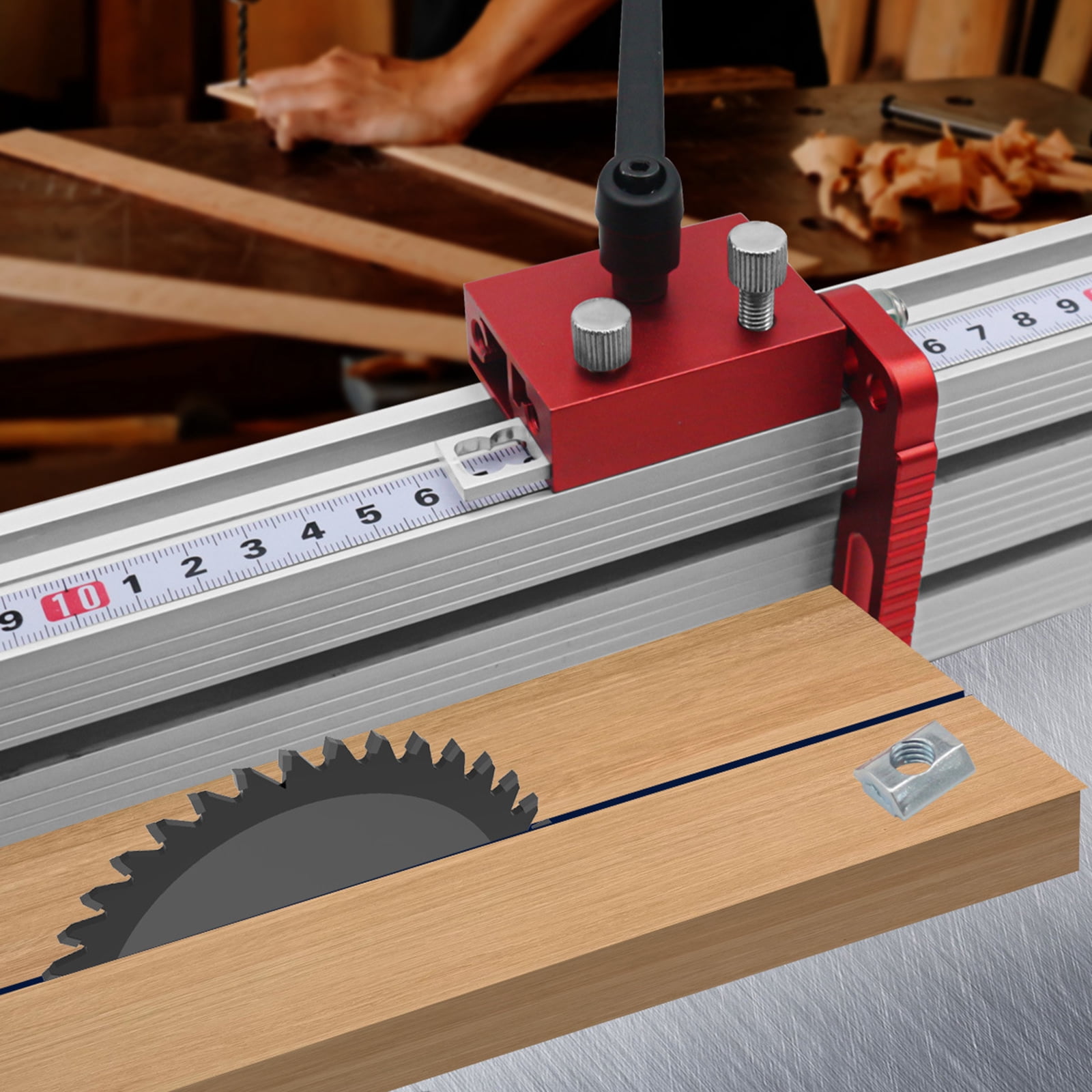 75-Type Aluminum Profile Fence Miter T-Track Bandsaw Jigs T-Slot Track Stop Woodworking Table Saw Backer Tool
