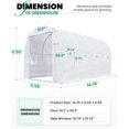 thumbnail image 4 of KING BIRD 15x6.6 ft Large Walk-in Greenhouse Heavy Duty Galvanized Steel Frame Tunnel Garden Plant, White, 4 of 7