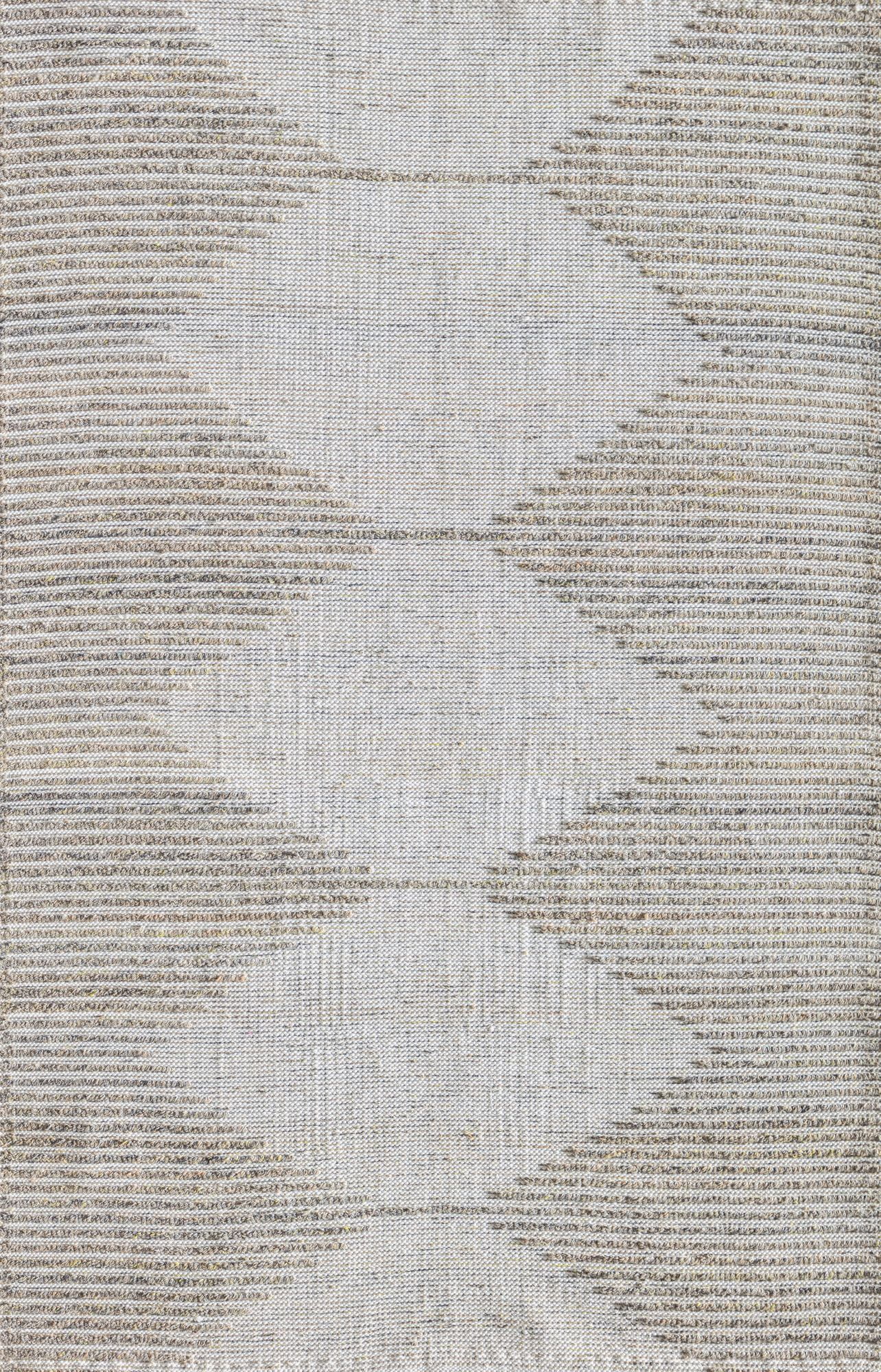 Rugs America Zaltana Gray PE10A Geometric Modern White Area Rug, 5’0”x7’0”