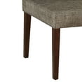 thumbnail image 3 of Set of 2 Grey Padded Dining Side Chairs with Espresso Finish Wooden Legs - Comfortable Upholstered Seat & Back - 36" H x 20" W for Living Room & Dining Room, 3 of 5