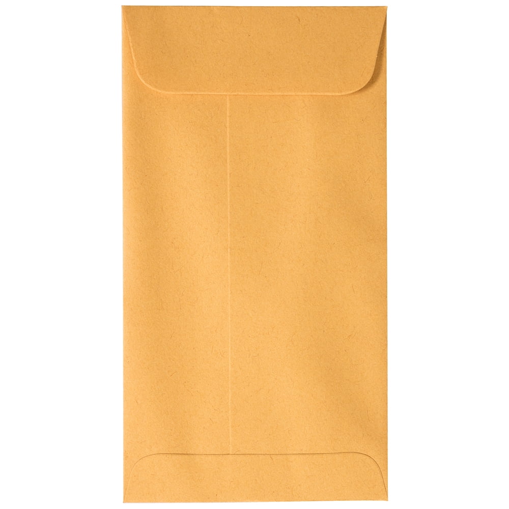 JAM Paper No. 7 Coin Business Envelopes, 3 1/2 x 6 1/2, Brown Kraft Manila, 100 per Pack