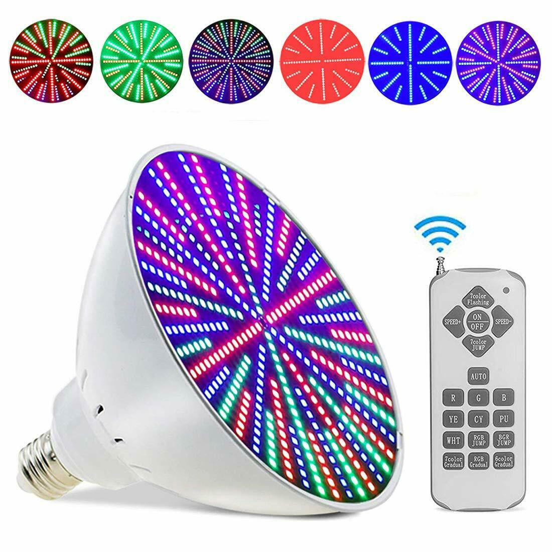 Remote Control kit not Included Pool Bulb Only LAMPAOUS Remote LED Pool Lights Bulb 120VAC 35 Watt Multi Color E26 Screw inground Pool Bulb for Pentair