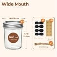 thumbnail image 2 of Wide Mouth Mason Jars 16oz - 8 Pack, Pint Mason Jars with Lids and Seal Bands, Glass Canning Jars for Pickling, Jam, Jelly, Honey, Salad, Desert, Shower Wedding Favors, DIY Candles Decor, 2 of 8