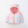 thumbnail image 2 of Abtuhar Toddler Kids Boys Girls Fall Winter Hooded Casual Outerwear and Jackets Printed Ear‑shape Detail Padded Warm Coat, 2 of 4