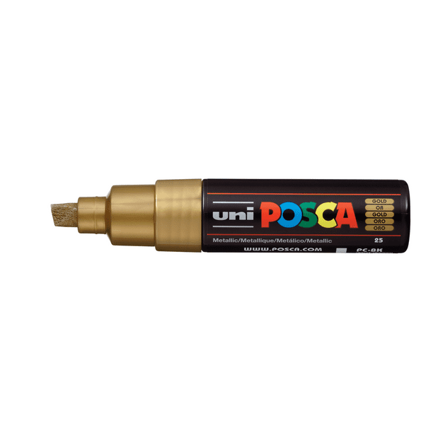 POSCA Acrylic Paint Marker, Broad Chisel, Gold