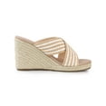 thumbnail image 3 of BLISSFUL STEP Sandales Compensées à Plateforme pour Femmes à Brides Croisées Beige 9, 3 of 8