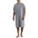 thumbnail image 1 of CAMISAS DE NOCHE DE MANGA CORTA CON BOTONES INSPIRE CHIC PARA HOMBRES, CAMISONES A RAYAS XL NEGRO, 1 of 6