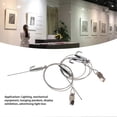 thumbnail image 4 of 2pcs Picture Rail Hanging System Professional Adjustable Picture Hanging Wire Kit for Exhibition Art Gallery 1 Meter/3.28ft, 4 of 5