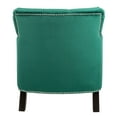 thumbnail image 5 of SAFAVIEH Colin Industrial Tufted Club Chair with Casters, Emerald/Espresso, 5 of 12