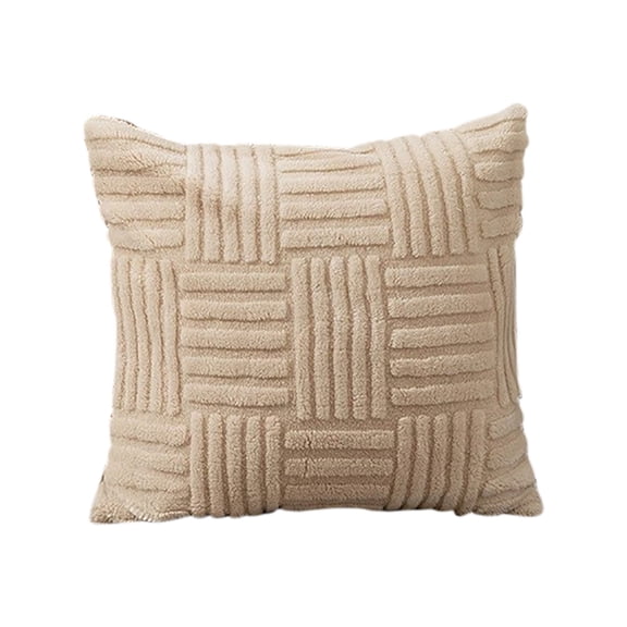 Qholemyo Solid Color Velvet Pleated Pillowcase Velvet Sofa Cushion Headboard Pillow Office Lumbar Support Waist Protection