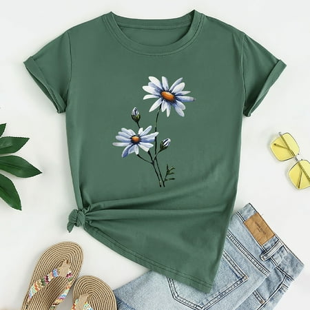 

YFPWM Hide Belly Tunic 2022 for Women Silk Blouse Nursing Tops Bustier Tops Concert Tops Summer Tops Print Short Sleeve Blouse