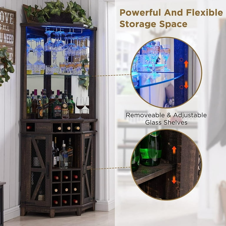 Corner wine cooler cabinet sale