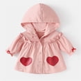 thumbnail image 2 of NIUREDLTD Children Kids Toddler Baby Girls Long Sleeve Ruffled Print Rain Jacket Coat Outwear Outfits Size 80, 2 of 8