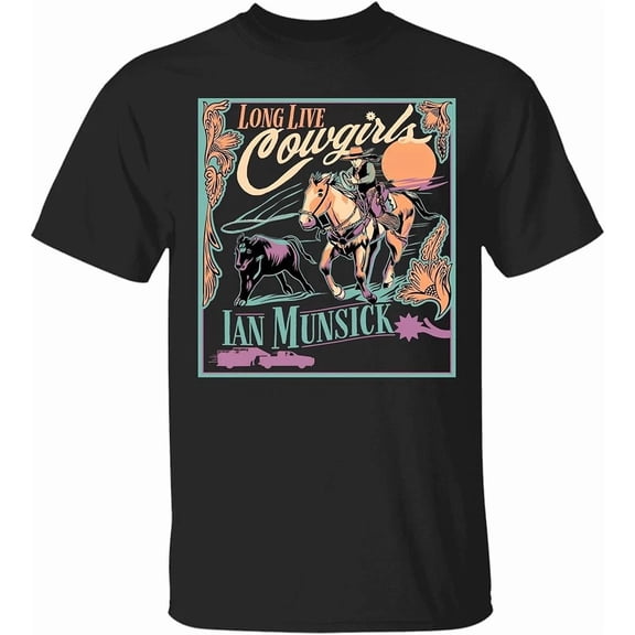 CLASSIC Ian Munsick HOT NEW tour artwork black T-shirt Unisex All sizes 1F1934