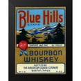 thumbnail image 2 of Vintage Booze Labels 12x14 Black Modern Framed Museum Art Print Titled - Blue Hills Bourbon Whiskey, 2 of 5