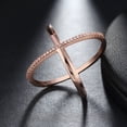 thumbnail image 4 of Infinity Ring for Women Crisscross Micro Pave Cz Gold Plated Ginger Lyne Collection, 4 of 6