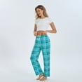 thumbnail image 6 of HEARNICE Women's Pajama Pants, Soft Long Casual Pajama Lounge Bottoms, Knit Sleep Pants with Pockets(LAKE BLUE PLAID, L), 6 of 7