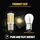 thumbnail image 2 of Bombillas LED Auxbeam 1157 2357 Ámbar Amarillo 12V Paquete de 2, 2 of 8