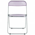 thumbnail image 6 of LeisureMod Folding Dining Chair in Acrylic with Chrome Steel Frame and Open-Back Design for Modern Home, Kitchen, Cafes Lawrence Collection, 6 of 19