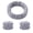 Gray, variant on CoCoMangos Spa Headband and Matching Wristbands for Washing Face, Adjustable Elastic Wash Wrist for Yoga Sports Make up Shower, 3pcs (Black)