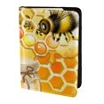thumbnail image 2 of Pofeuu Honey Bee Print Travel Document Organizer Passport Holder Men Women for Family (6.5 in x 4.5 in),Wallet Holder Credit Card Clutch Bag Case, 2 of 5