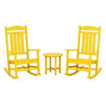POLYWOOD Presidential 3-Piece Rocker Set in Lemon