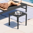 thumbnail image 5 of Crestlive Products 15.7" x 15.7" Outdoor Side Table, All-Weather Aluminum Square Patio End Table, Black, 5 of 7