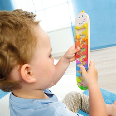 HABA Wooden Rainmaker Stick - Sensory Music Toy For Toddlers Ages 2+ With Calming Rain Sounds
